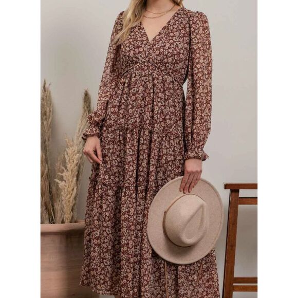 Stunning Floral Boho By the River Maxi Size Medium - Picture 1 of 6